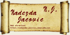 Nadežda Jačović vizit kartica